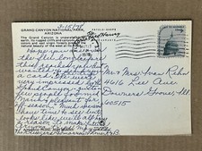 Postcard Arizona AZ Grand Canyon National Park Scenic View Fred Harvey - Additional view 1