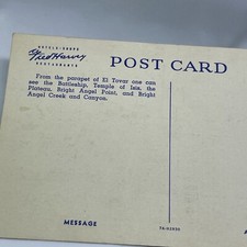 Fred Harvey Restaurants Near El Tovar Hotel Grand, Canyon Park AZ Postcard Linen - Additional view 3
