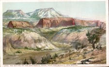Fred Harvey Postcard Red Buttes Fort Wingate NM Mary Leeds Fulton Postcard