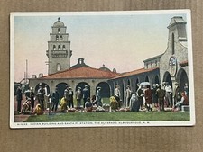 Postcard Fred Harvey Albuquerque NM Indian Building Sante Fe Station Alvarado