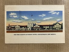 Postcard Albuquerque NM New Mexico Fred Harvey Alvarado Hotel Roadside Vintage