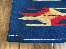Vintage Wool Chimayo Fred Harvey? Purse Wood Handle Handbag 1940’s Native - Additional view 2