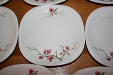 12-VINTAGE TREND SYRACUSE BERKELEY BREAD PLATES - FRED HARVEY SANTA FE RAILROAD
