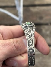 VINTAGE FRED HARVEY ERA Sterling Silver Turquoise GIANT ARROW Bracelet CUFF - Additional view 18