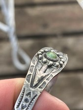 VINTAGE FRED HARVEY ERA Sterling Silver Turquoise GIANT ARROW Bracelet CUFF - Additional view 19