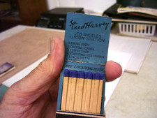 1930's Matchbook - Los Angeles Union Station - Fred Harvey - Great Condition! - Additional view 2