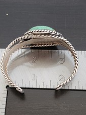 Old Vintage FRED HARVEY ERA Navajo Turquoise Sterling LARGE Bracelet READ - Additional view 6