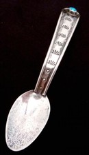Vintage Harvey Navajo Sterling Silver Turquoise Small Baby Souvenir Spoon 26815