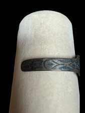 1940s Fred Harvey Navajo Coin Silver Stamped Arrow & Thunderbird Cuff Bracelet - Additional view 11