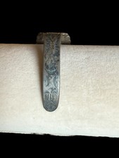 1940s Fred Harvey Navajo Coin Silver Stamped Arrow & Thunderbird Cuff Bracelet - Additional view 13