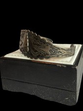 1940s Fred Harvey Navajo Coin Silver Stamped Arrow & Thunderbird Cuff Bracelet - Additional view 16