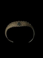 1940s Fred Harvey Navajo Coin Silver Stamped Arrow & Thunderbird Cuff Bracelet - Additional view 7