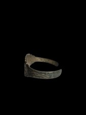 1940s Fred Harvey Navajo Coin Silver Stamped Arrow & Thunderbird Cuff Bracelet - Additional view 8