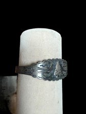 1940s Fred Harvey Navajo Coin Silver Stamped Arrow & Thunderbird Cuff Bracelet - Additional view 9