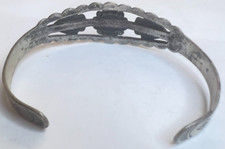 FRED HARVEY ERA ARROWS 3 TURQUOISE STERLING BRACELET EXCELLENT - Additional view 3
