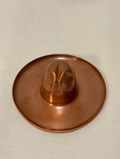 Vintage Fred Harvey Style Copper Cowboy Hat Sombrero Ashtray Trinket Tray