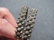 Vintage Fred Harvey style silvertone metal 2 small rusted cuffs bracelets - Additional view 12