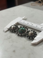 Vintage Fred Harvey Era Satellite Orb Sterling Silver Turquoise Pin Brooch 925 - Additional view 11