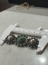 Vintage Fred Harvey Era Satellite Orb Sterling Silver Turquoise Pin Brooch 925 - Additional view 12