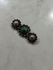 Vintage Fred Harvey Era Satellite Orb Sterling Silver Turquoise Pin Brooch 925 - Additional view 5