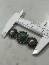 Vintage Fred Harvey Era Satellite Orb Sterling Silver Turquoise Pin Brooch 925 - Additional view 10