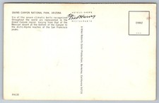 Grand Canyon National Park Arizona Fred Harvey Postcard  - Additional view 1