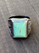 FRED HARVEY Vintage Bell Trading Post Rare Turquoise Ring 1940s-1960s Navajo - Additional view 2