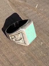 FRED HARVEY Vintage Bell Trading Post Rare Turquoise Ring 1940s-1960s Navajo - Additional view 3