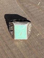 FRED HARVEY Vintage Bell Trading Post Rare Turquoise Ring 1940s-1960s Navajo - Additional view 4