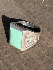 FRED HARVEY Vintage Bell Trading Post Rare Turquoise Ring 1940s-1960s Navajo - Additional view 5