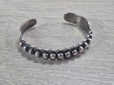 REAL OLD Fred Harvey Era Maisels Navajo Sterling Silver FOURTEEN DOME Bracelet