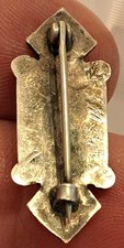 Vtg OLD PAWN Sterling Silver FRED HARVEY ERA Native American PIN Hand Stamped - Additional view 2