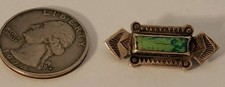 Vtg OLD PAWN Sterling Silver FRED HARVEY ERA Native American PIN Hand Stamped - Additional view 5