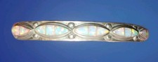 Vintage Fred Harvey Era Navajo Fire Opal Sterling Silver Cuff Bracelet - Additional view 2