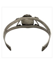 Old Fred Harvey Era Navajo sterling Silver Cerrillos turquoise bracelet  - Additional view 2