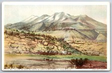 Fred Harvey~New Mexico~Mt Taylor Seen Between McCartys & Grants~Vintage Postcard