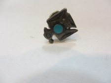 NAVAJO FRED HARVEY ERA Turquoise & Sterling Silver THUNDERBIRD Tie Tack Tie Pin - Additional view 3