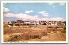 Fred Harvey~New Mexico~Pueblo Of Laguna The Lake Seen From Afar~Vintage Postcard