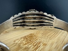 Fred Harvey Era Thunderbird Petrified Wood Sterling Silver Cuff Bracelet 6.5”  - Additional view 5