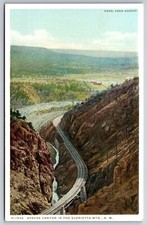 Fred Harvey~New Mexico~Air View Of Apache Canyon In The Glorietta Mts~Vintage PC