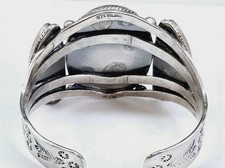 Old Fred Harvey Native American Large Petrified Wood Sterling Silver Bracelet - Additional view 2