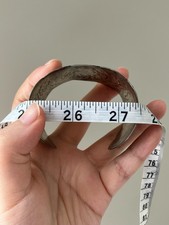 Old Fred Harvey Era Navajo Thunderbird Stamped Sterling Silver Cuff Bracelet - Additional view 11