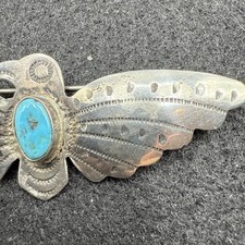 Vintage 1940's Sterling Silver Thunderbird Brooch ( Fred Harvey Era Pin )2.5” - Additional view 3