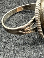 Vintage Sterling Silver Turquoise Ring Pacific Jewelry Co. Fred Harvey Era Sz6 - Additional view 3