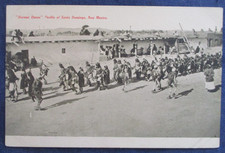1910s Santo Domingo New Mexico Indian Harvest Dance Fred Harvey Postcard
