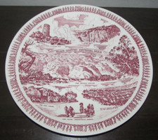 Vernon Kilns Grand Canyon National Park Collector Plate Red White Fred Harvey