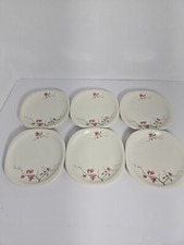 Set of 6 Syracuse China Berkeley Pattern Fred Harvey Trend Dessert Plate 6"