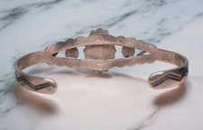 Native American Sterling Silver Fred Harvey Era Turquoise Bracelet - Additional view 8