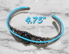Native American Sterling Silver Fred Harvey Era Turquoise Bracelet - Additional view 9