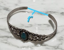 Native American Sterling Silver Fred Harvey Era Turquoise Bracelet - Additional view 10